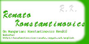 renato konstantinovics business card