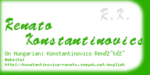 renato konstantinovics business card